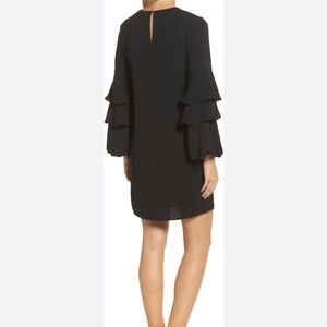 Chelsea28 Black Long Sleeve Dress with Ruffles
